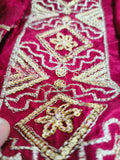 Abeera Usman Burgundy Dusk – Luxury Tussel Silk Suit