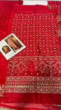 Nomi Ansari NAOW-800 – Multi-Hued Raw Silk Hand Embellished Suit