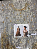 Maria B Zuhaal | Premium Tissue Zarri Embroidered Sharara with Masoori Dupatta