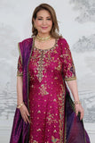 Farah Talib Aziz Bita – Magenta Luxury Kurta Shocking pink