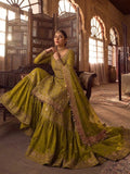 Faiza Saqlain – Luxury Formal Gharara Suit (Tussel Silk Embellished)