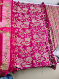 Sana Safinas B-389 – Luxury Korean Raw Silk Suit with Embroidered Hand Work