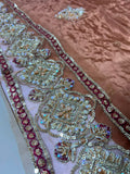 Faiza Saqlain – Luxury Formal Gharara Suit (Tussel Silk Embellished)