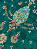 Farah Talib Aziz – Avisa Emerald  Luxury Formal 3 Piece Suit (Tussel Silk Embellished)