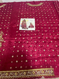 Harris Shakeel Aisha Afridi – Luxury Formal 3 Piece Suit (Tussel Silk Embellished