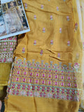 Husain Rehar Bano – Luxury Organza Silk Sharara Suit with Kora Dabka Work