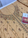 Harris Shakeel Golden Angrakha Maxi – Luxury Maxi 3 Piece Suit (Korean Raw Silk Embellished)
