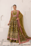 Mirha Imran Formal Maxi Lehenga with Net Dupatta | Fourteen-Panel Embroidered Collection