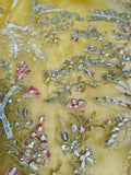 Husain Rehar Bano – Luxury Organza Silk Sharara Suit with Kora Dabka Work