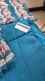 Mirha Imran Tealeh - Embroidered Teal Green Long Shirt & Silk Sharara
