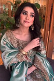 Harris Shakeel Sea-Green Gold – Addawork Formal Wedding Suit