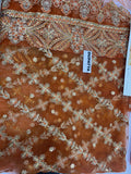 Afrozeh Rangreza Unstitched 7-Piece Embroidered Bridal Suit | Premium Net & Raw Silk
