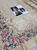 Hussain Rehar Aurelia Gold Raw Silk Luxury Formal Dress