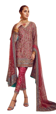 Zartash Novara 43 – Luxury Formal 3 Piece Suit (Tissue Zari Embellished)