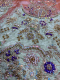 Ahmed Sultan MI-01 | Premium Zarri Tissue Bridal Lehenga with Naqshi & Dabka Embroidery
