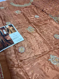Faiza Saqlain – Luxury Formal Gharara Suit (Tussel Silk Embellished)