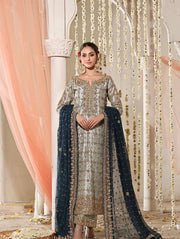 Harris Shakeel Mahnoor – Luxury Formal 3 Piece Suit (Tissue Zari Embellished)