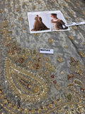 Maria B Zuhaal | Premium Tissue Zarri Embroidered Sharara with Masoori Dupatta