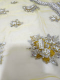 Husain Rehar Zesty – Lime Yellow Luxury Suit with Velvet Palazzo