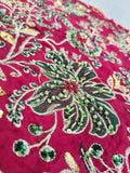 Abeera Usman Burgundy Dusk – Luxury Tussel Silk Suit