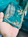 Maria B Zamrood Ara – Luxury Organza Sharara Suit with Adda Work