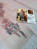 Maria B Ombre Blossom Embroidered Pishwas with Dupatta | Pink & Grey