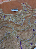 Ahmed Sultan MI-01 | Premium Zarri Tissue Bridal Lehenga with Naqshi & Dabka Embroidery