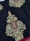 Sarazara Lunara | Premium Tassel Silk Embroidered Ensemble with Trouser & Accessories