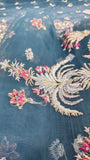 Mirha Imran Tealeh - Embroidered Teal Green Long Shirt & Silk Sharara