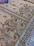 Harris Shakeel Golden Angrakha Maxi – Luxury Maxi 3 Piece Suit (Korean Raw Silk Embellished)