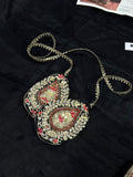Sarazara Lunara | Premium Tassel Silk Embroidered Ensemble with Trouser & Accessories