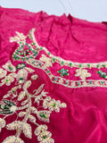 Abeera Usman Burgundy Dusk – Luxury Tussel Silk Suit