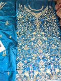 Tabya Tabeer – Luxury Tussel Silk Suit with Embroidered Hand Work