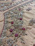 Harris Shakeel Golden Angrakha Maxi – Luxury Maxi 3 Piece Suit (Korean Raw Silk Embellished)