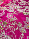 Sana Safinas B-389 – Luxury Korean Raw Silk Suit with Embroidered Hand Work