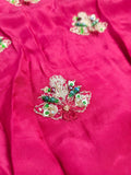 Abeera Usman Burgundy Dusk – Luxury Tussel Silk Suit