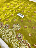 Faiza Saqlain – Luxury Formal Gharara Suit (Tussel Silk Embellished)