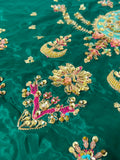 Farah Talib Aziz – Avisa Emerald  Luxury Formal 3 Piece Suit (Tussel Silk Embellished)