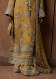 Husain Rehar Zesty – Lime Yellow Luxury Suit with Velvet Palazzo