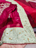 Product Title
Tabeer – Magenta Sheesha Silk Suit with Hand Work