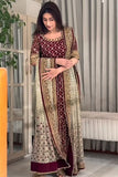 Harris Shakeel Areesha – Luxury Formal 3 Piece Suit (Tussel Silk Embellished)