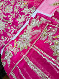 Sana Safinas B-389 – Luxury Korean Raw Silk Suit with Embroidered Hand Work