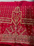 Nomi Ansari NAOW-800 – Multi-Hued Raw Silk Hand Embellished Suit