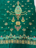 Farah Talib Aziz – Avisa Emerald  Luxury Formal 3 Piece Suit (Tussel Silk Embellished)