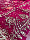 Harris Shakeel – Luxury Formal 3 Piece Suit (Tussel Silk Embellished)