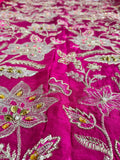 Sana Safinas B-389 – Luxury Korean Raw Silk Suit with Embroidered Hand Work