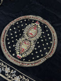 Sarazara Lunara | Premium Tassel Silk Embroidered Ensemble with Trouser & Accessories