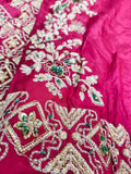 Abeera Usman Burgundy Dusk – Luxury Tussel Silk Suit