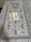 Vintage Ivory Bloom – Luxury Formal 3 Piece Suit (Tussel Silk Embellished)