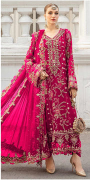Harris Shakeel – Luxury Formal 3 Piece Suit (Tussel Silk Embellished)